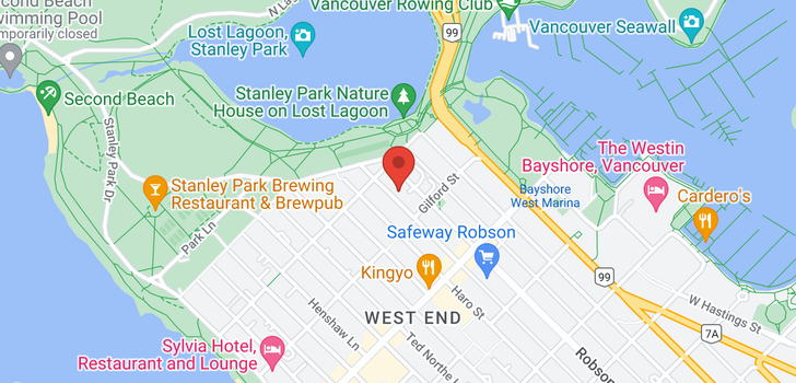 map of 604 1950 ROBSON STREET